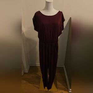 Silence + Noise Deep Red Jumpsuit